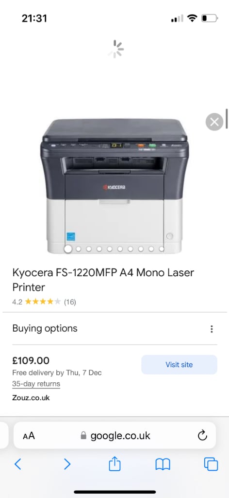 Impresora – sin usar todavía en caja Kyocera